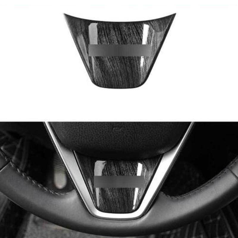 Wood Grain 1PC Black Steering Wheel U Type Cover Trim For Toyota Camry 2018-