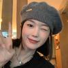 Korean Version of Autumn and Winter New Rabbit Hair Beret Women's Retro British Painter Hat Trendy and Versatile Face Showing Hat