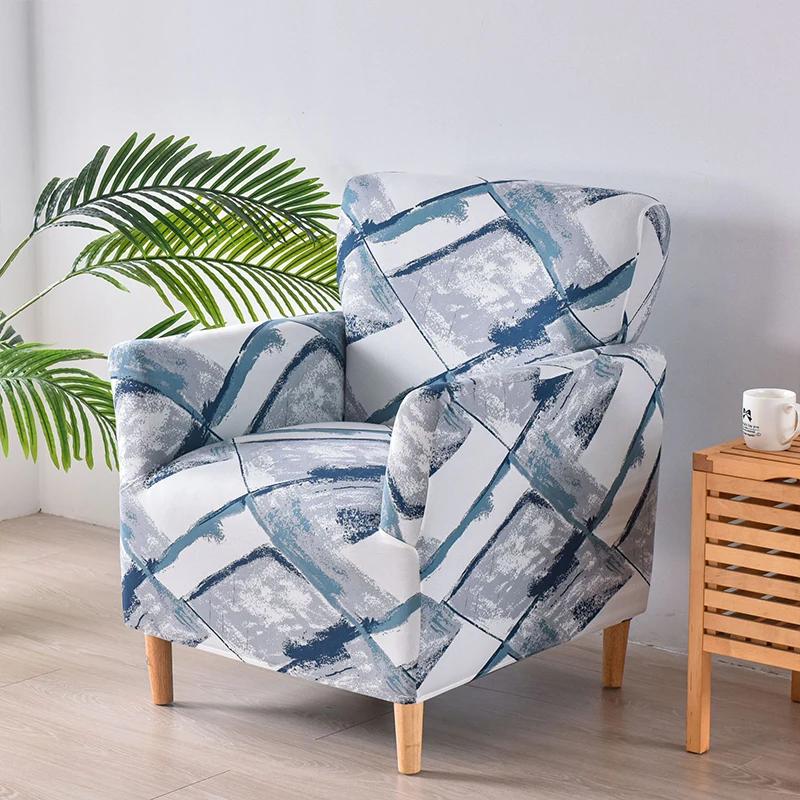 Stretch Single Seat Sofa Covers for Living Room Elastic Club Tub Chair Cover Armchair Couch Cover Furniture Protector Slipcovers