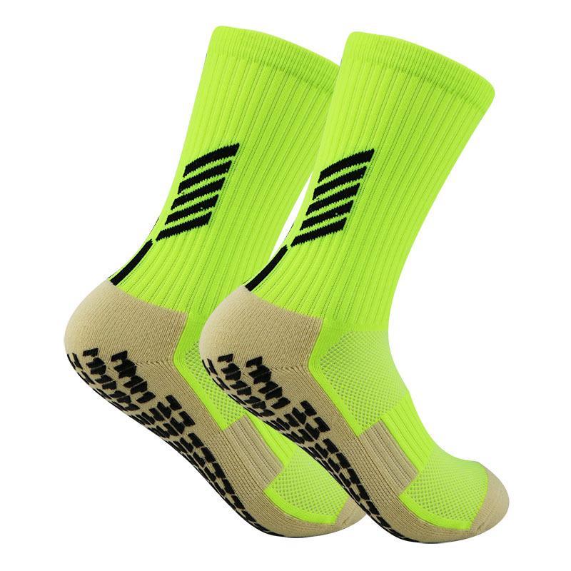Men's Non-Slip Glue-Dot Football Socks - Thick Towel Cushion, Mid-Tube Training Sports Socks