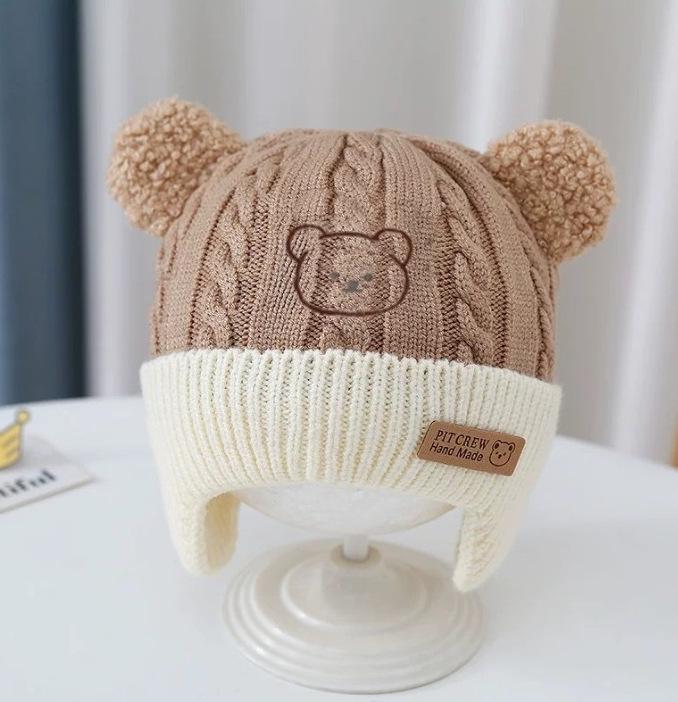 

Новое поступление: Милая детская шерстяная шапка с защитой ушей - Осенне-зимнее тепло для мальчиков и девочек