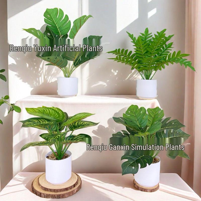 Simulation Pothos Monstera Persian Leaf Artificial Green Plant Wall Decor for Shopping Mall, Restaurant, or Bouquet Display.