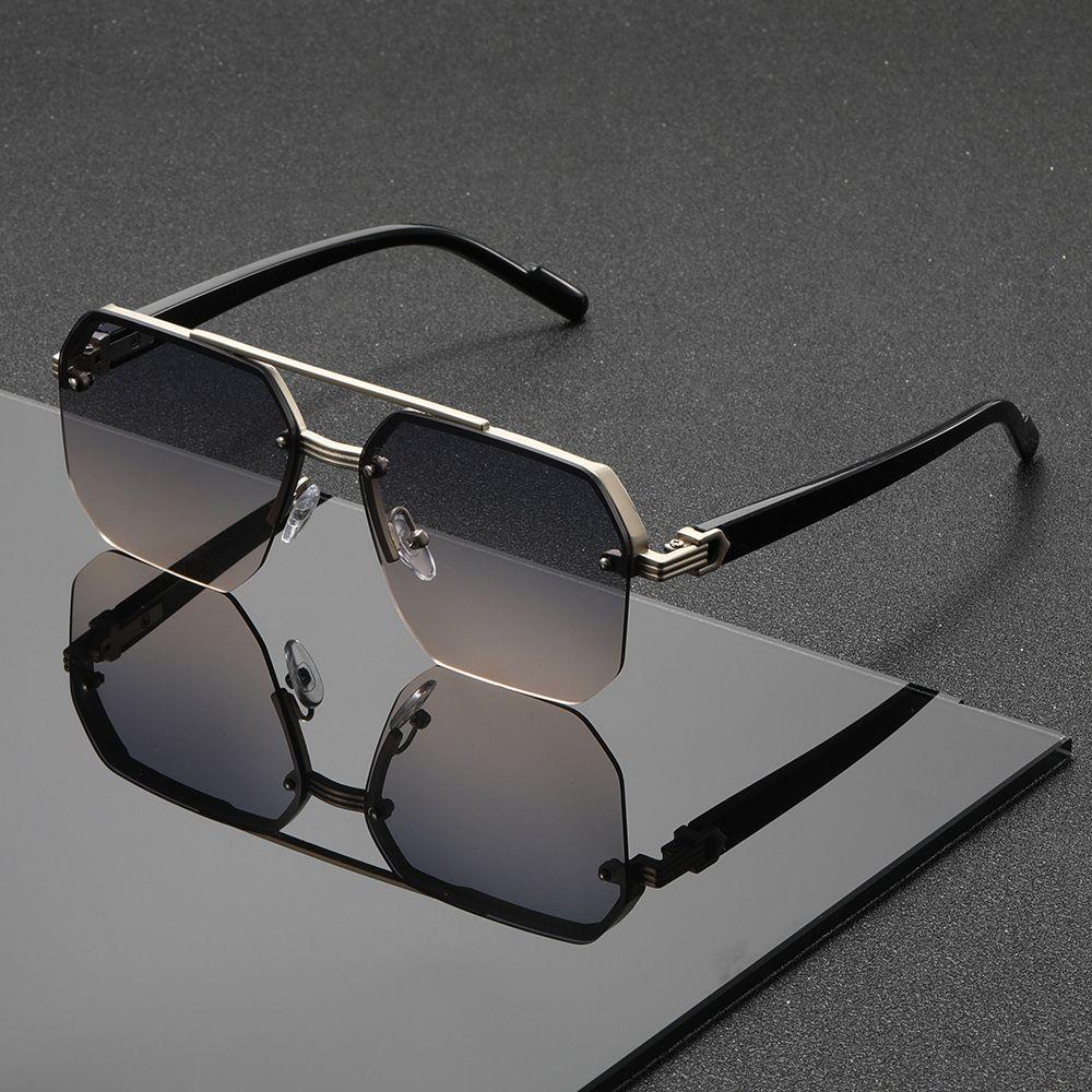 

1 Piece, Stylish and Retro, Double-bridge Frame Sunglasses, Unisex, Suitable for Gifting To Relatives and Friends, Gatherings,