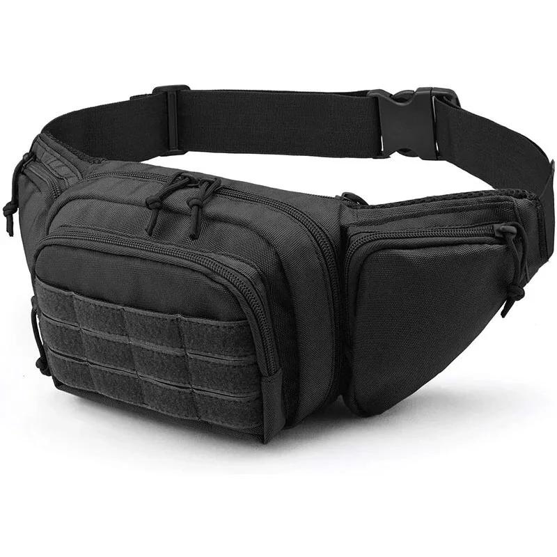 Multi- Waist Pack Fanny Packs for Men Nylon Shoulder Hiking Mobile Phone Bag Sports High-capacity Waist Bag