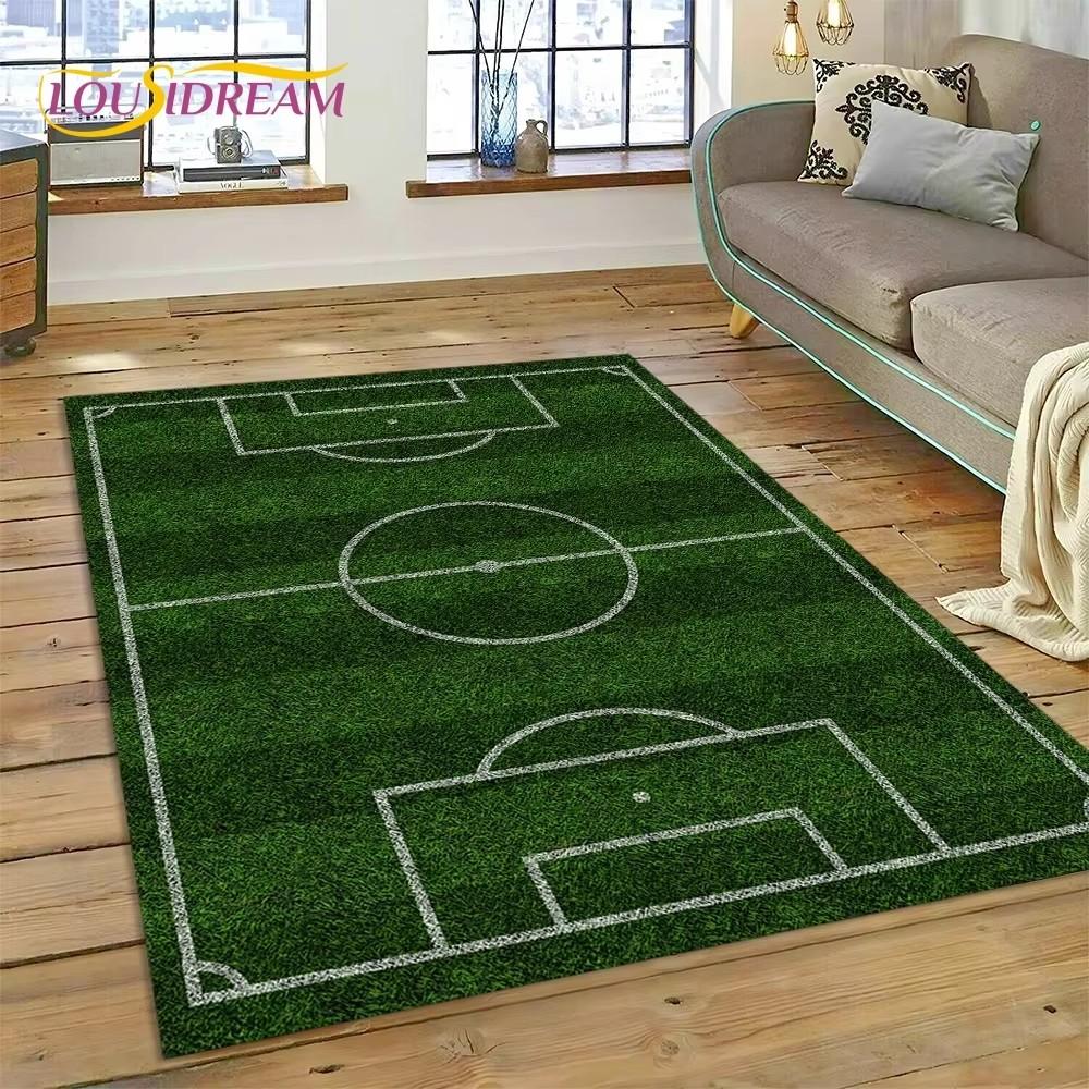 Soccer Football Field Rug Carpet for Living Room Bedroom Home Decor,Floor Mat Non-slip Decoration for Sofa Kitchen Doormat Gifts