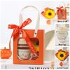 Orange Pearl Cup & Flower Gift Set