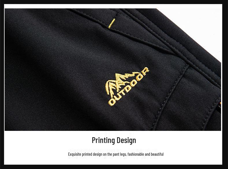 Men's and Women's Outdoor Windproof Fleece-Lined Soft Shell Ski & Hiking Pants for Autumn/Winter