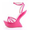 Summer Strange Style Platform Sandals Cross Strap High Heels Slingback Street Shoes Ladies Ankle Buckle Party Shoes
