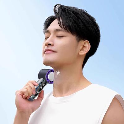 Handheld Fan Portable Hand Fan Personal Cooling LED Display 100 Speeds Rechargeable Air Cooler For Women Kids Hiking Travel