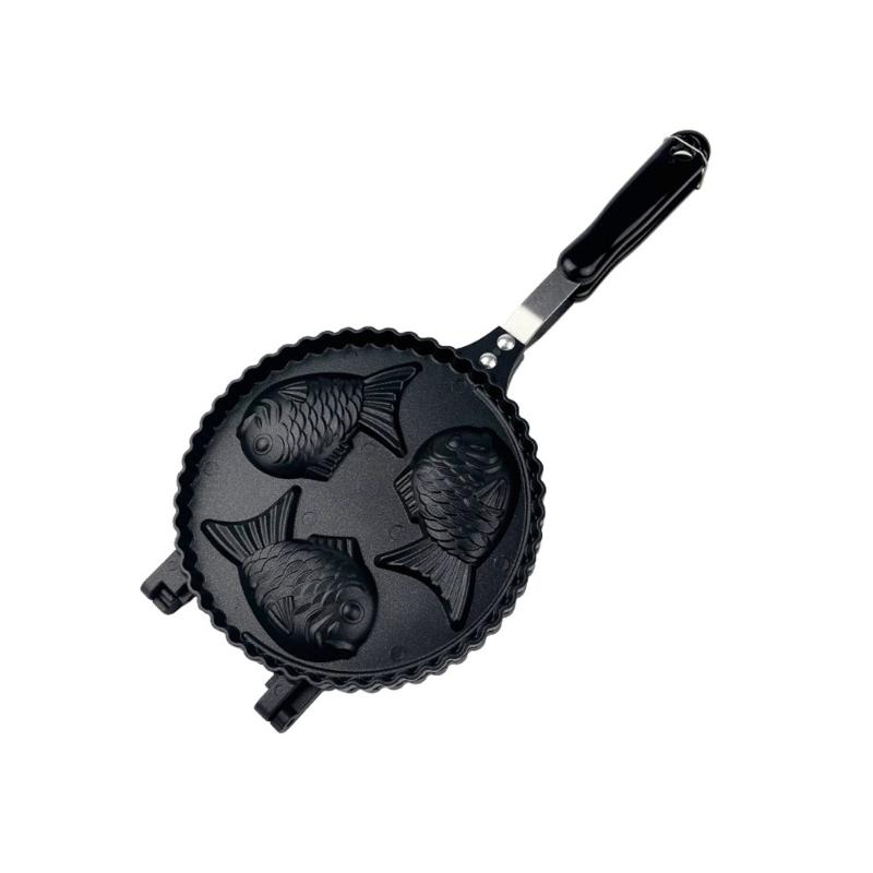 

Professional Aluminum Baking Pan for Golden Taiyaki Even Heat Distribution Quick Releases Designs 1