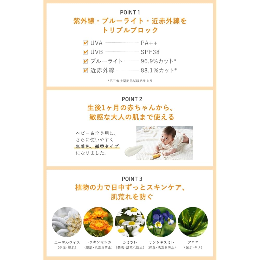 Weleda Edelweiss UV Protect Milk 50ml SPF38 Non-Chemical Sunscreen for Sensitive Skin Organic Skin Care