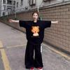 Black cotton short-sleeved t-shirt women's summer new popular student loose design niche giant good-looking top