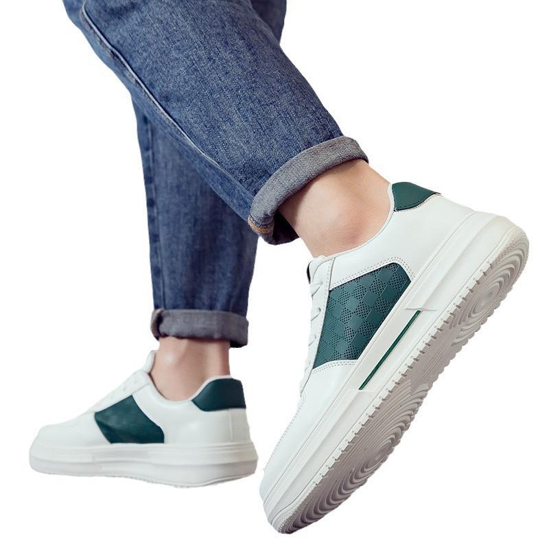 Little White Shoes Men's 2025 Summer New Men's Shoes Internet Celebrity Explosion Comfortable Casual Versatile Sports Leather Flat Baseplate Shoes