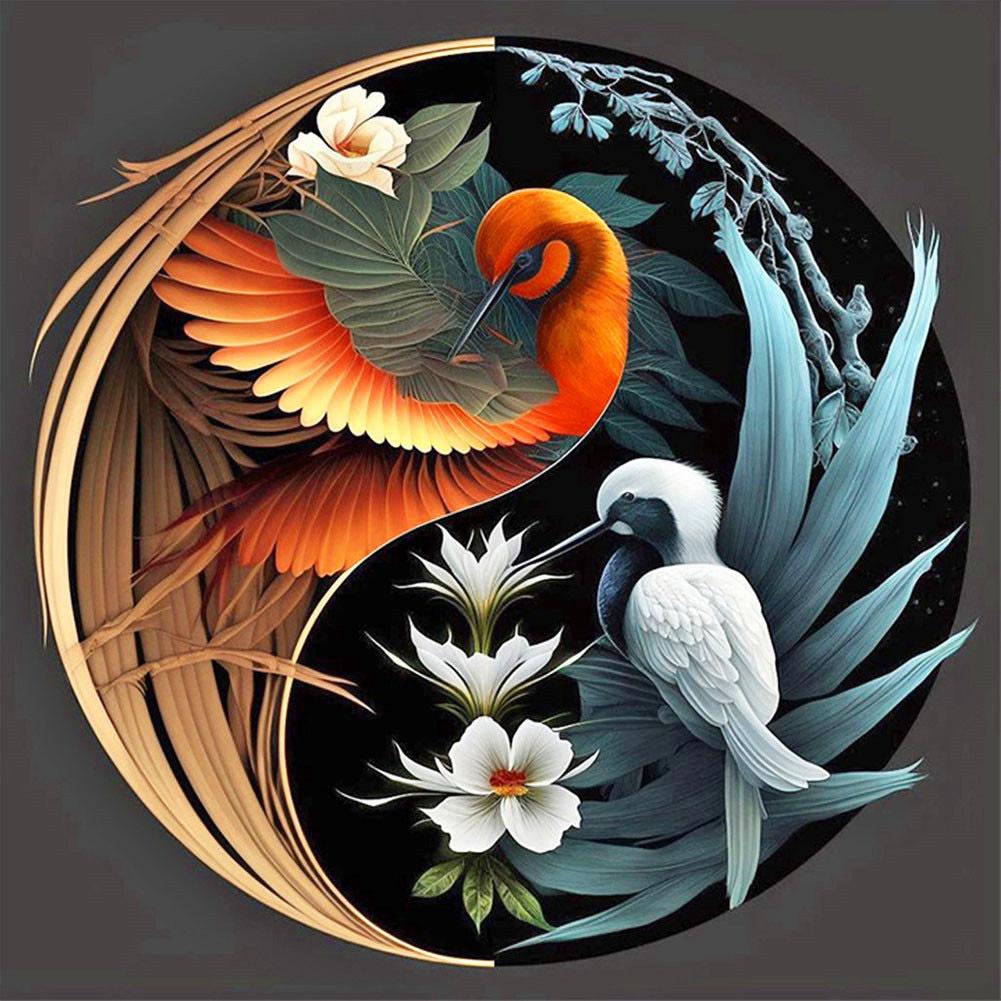 Diamond Art Painting Mosaic Tai Chi Animals Full Square/Round Embroidery Tai Ji Yin Yang Bird Home Decor