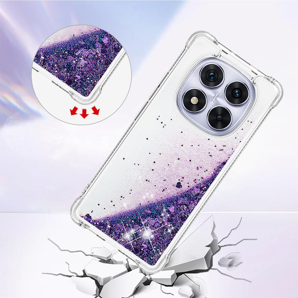 Bling Moving Liquid Floating Sparkle Glitter Case for Xiaomi 14T Redmi Note 14 13 12 11 Pro Plus 14C 13C 12C A3X Waterfall Cover