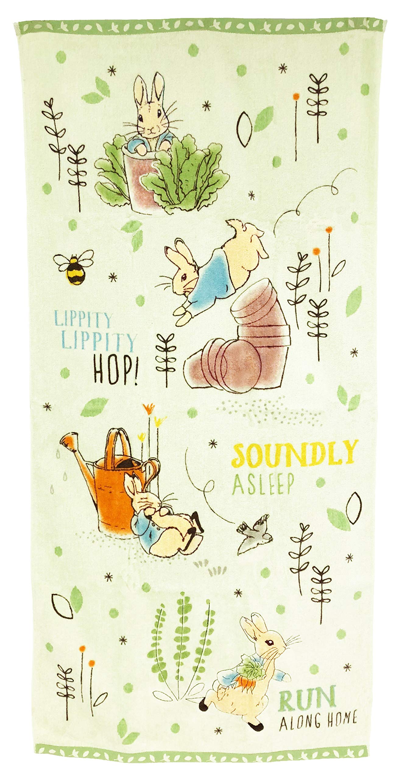 

Marushin Peter Rabbit Bath Towel, 60x120cm, Running Peter, 100% Cotton, Embroidered, 5605009000