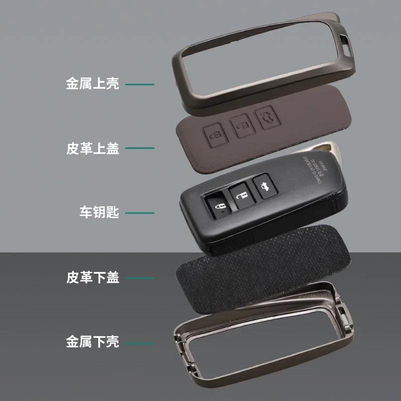 2026 Hot Interior Stickers Leather Car Key Case Cover For Lexus NX 200 NX300H RX 350 450H ES 350 ES 300h Keychain 2 3 4 Buttons