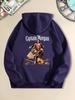 Men's Cozy Christmas Captain Print Hoodie Casual Stylis