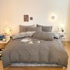 Cotton Fleece Coral Fleece Bed Four-piece Set Flannel Bedding Fleece Quilt Cover Bed Sheet Three-piece Set