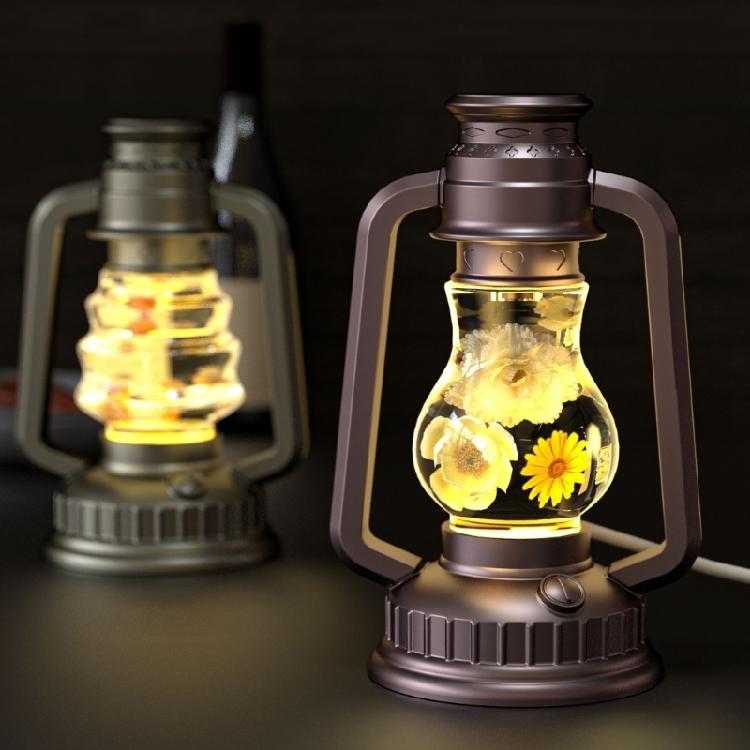 Camping Lamp Silicone Mold and LED Light Set for Crafting Beautiful Resin Decorations Perfect for Present Giving