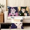 Sailor Moon Cooan Cushion Cover Silky Short Plush Home Sofa Cushion Cover - Invisible Zipper Home Decoration