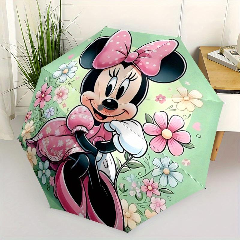 

1pc Minnie Mouse Automatic Opening and Closing Umbrella - Lightweight 3-Fold Design, Suitable for Fans, Travel, Daily Use - Official Product