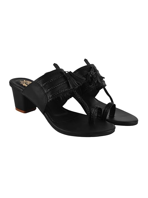 

Shoetopia Women s Heeled Sandal Peep Toe Block heel Chic Lace-Up Straps | Comfortable Summer Footwear EU38 : 22.5CM чорний