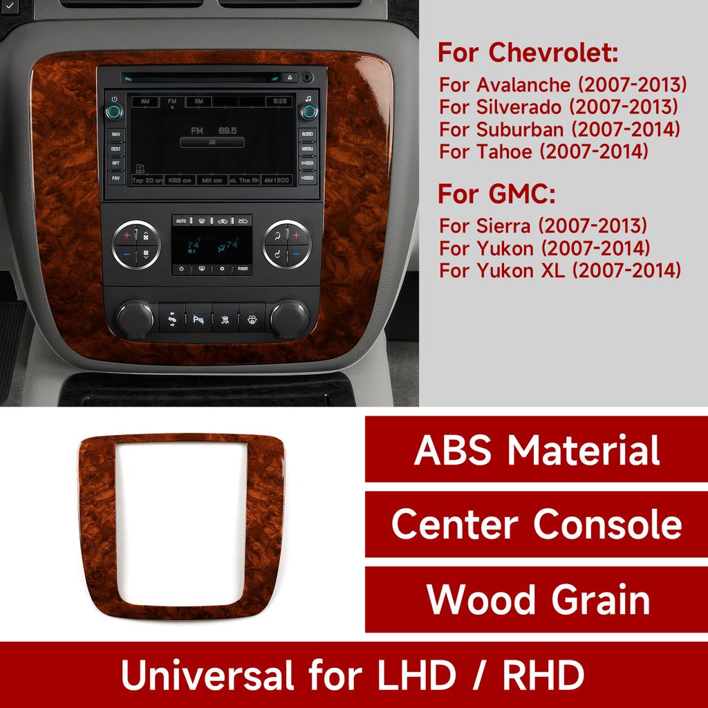 Adesivo Interno per Vano Portaoggetti Bracciolo Centrale Auto per Chevrolet Avalanche Silverado Suburban Tahoe GMC Sierra Yukon XL Accessori