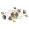 Elegant Ginkgo Leaf Chinese Style Silent Wall Clock for Living and Dining Rooms