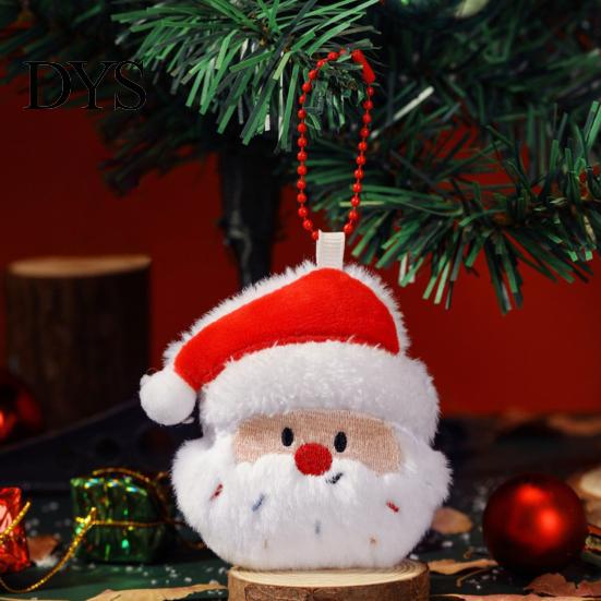 Cute Holiday Decorations for Kids Christmas Plush Keychain, Stuffed Santa Wreath Gingerbread Ornaments, Festive Charms Gifts Bag Charm Accessory