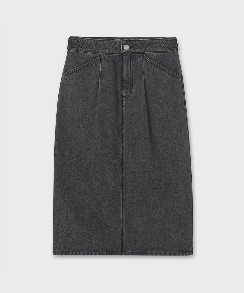 Plack Woman Ash Midi Skirt T29 Charcoal