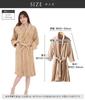 ORIGINLIFE Fluffy Unisex Bathrobe, Brown, Microfiber,