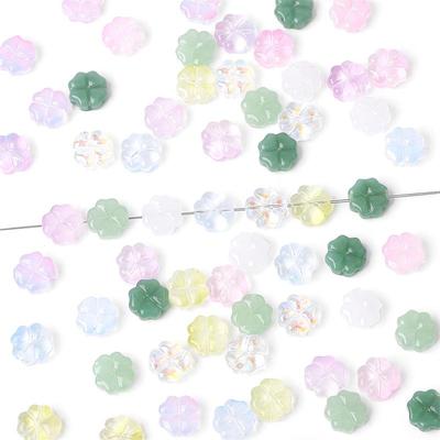 20pcs/Bag 10mm Glass Flower Beads Charm Spacer Beads For Earring Necklace DIY Jewelry Making