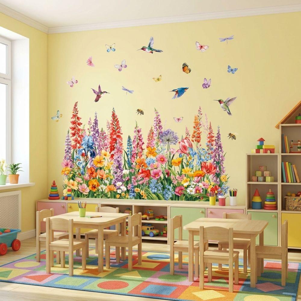 DIY Wall Stickers Colorful Static Adhesive Stickers Fashion Electrostatic Stickers Window