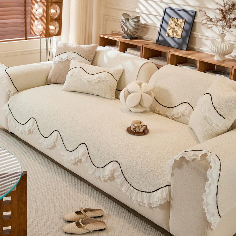 Cream Wind  New Special-Shaped Four Seasons Universal Sofa Cushion One-Piece Light Luxury Premium Sofa Cushion