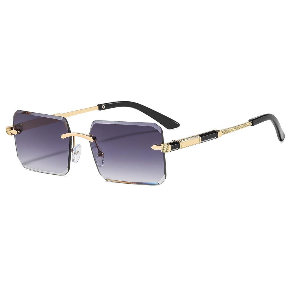 

Rimless Square Sunglasses Women Men Retro Rectangle Sun Glasses Brand Designer Eyewear UV400 Shades Oculos Female Gafas as picture