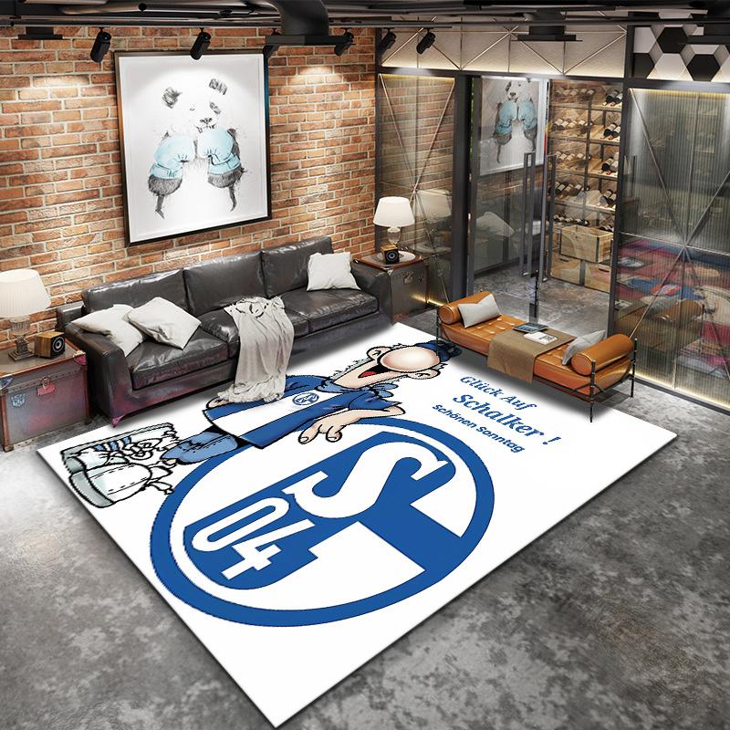 Fc Schalke Carpet Rug For Living Room Bedroom Home Sofa Decoration Kids Play Nonslip Floor Mat