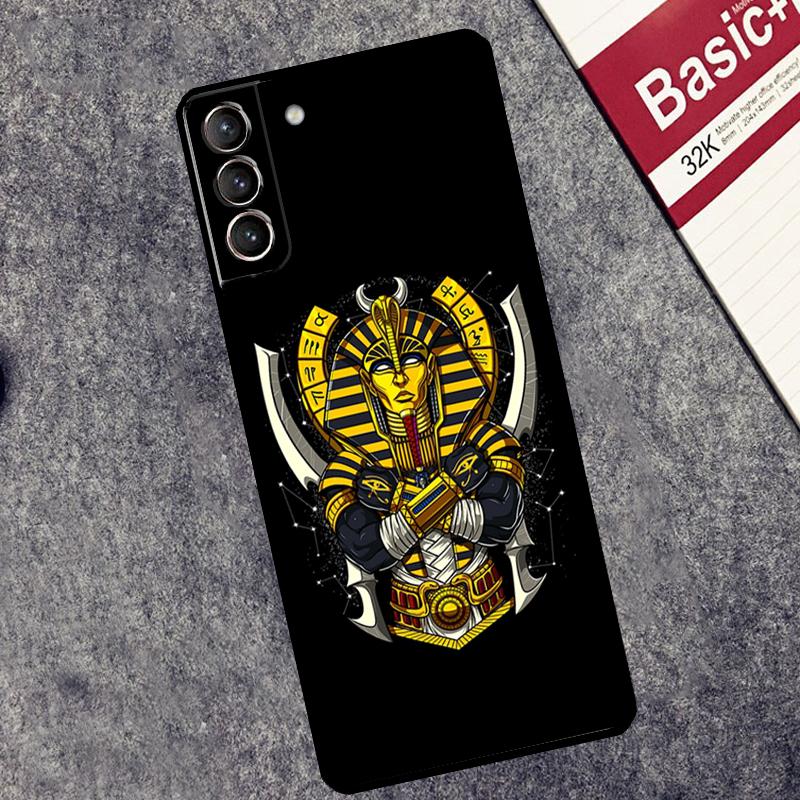 Egypt Nefertiti Anubis Ankh Case For Samsung Galaxy S24 S26 Ultra S10 S20 S21 S22 S23 Plus S25 FE S25 Ultra Cover Coque