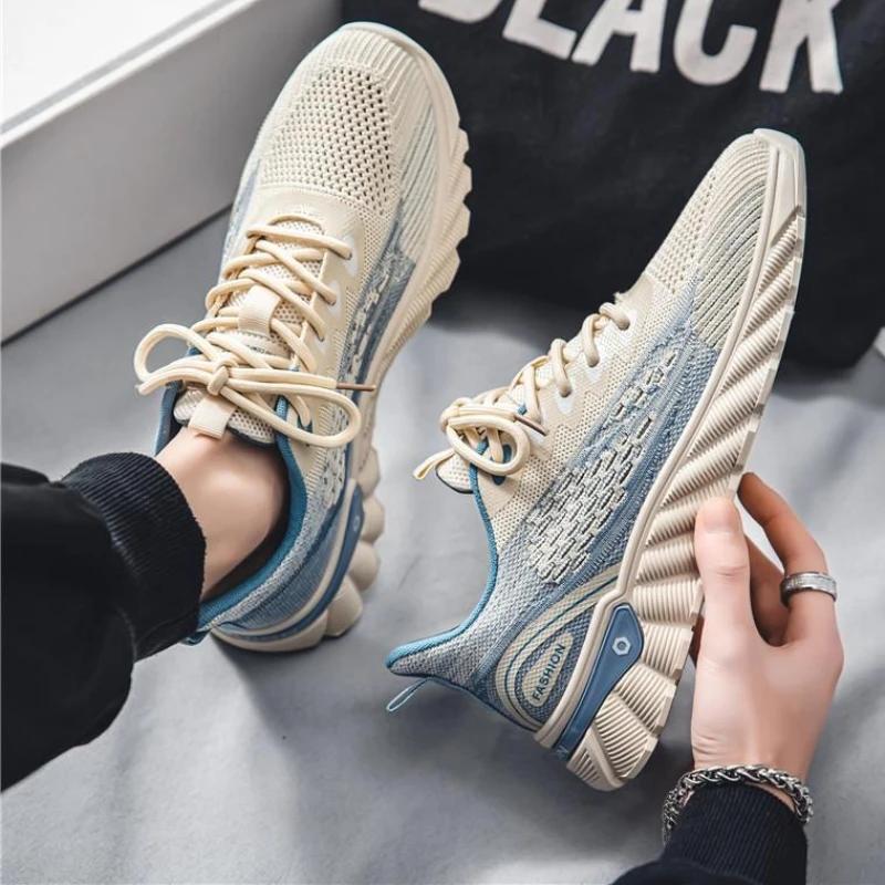 Fashion Low-Top Breathable Thick Platform Sports Shoes for Men Miked Colour Spring and Autumn Original Deals Outdoor Man Casual Sneaker