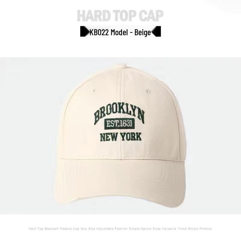 Korean Style New York Embroidery Baseball Cap for Women - Sun Protection & Face Slimming Duckbill Hat for Spring/Summer