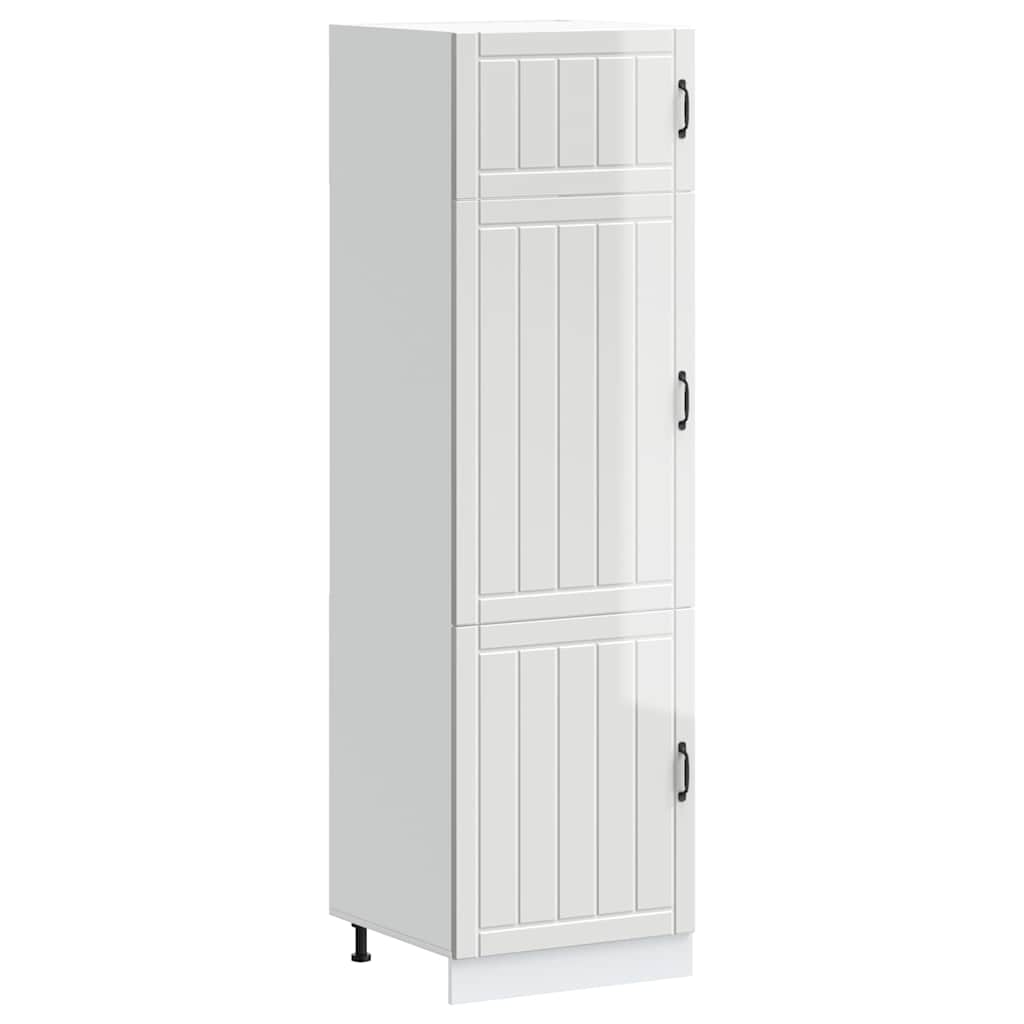 Armário de Cozinha Lucca Branco Brilhante Aglomerado
