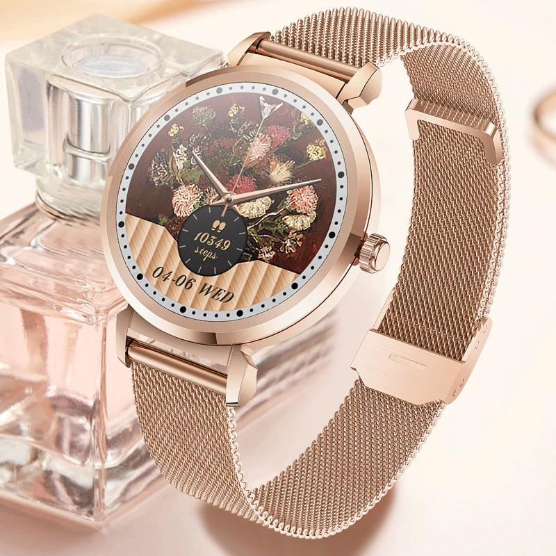 Fashion Women Smart Watch Multi Sport Mode Ip68 Waterproof Fitness Tracker 1.09 Hd Color Screen Smartwatch Ladies+box