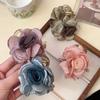 Korean Style Rose Shark Clip Cloth Flower Claw Clip Creative Simulation Flower Hair Claw  Women