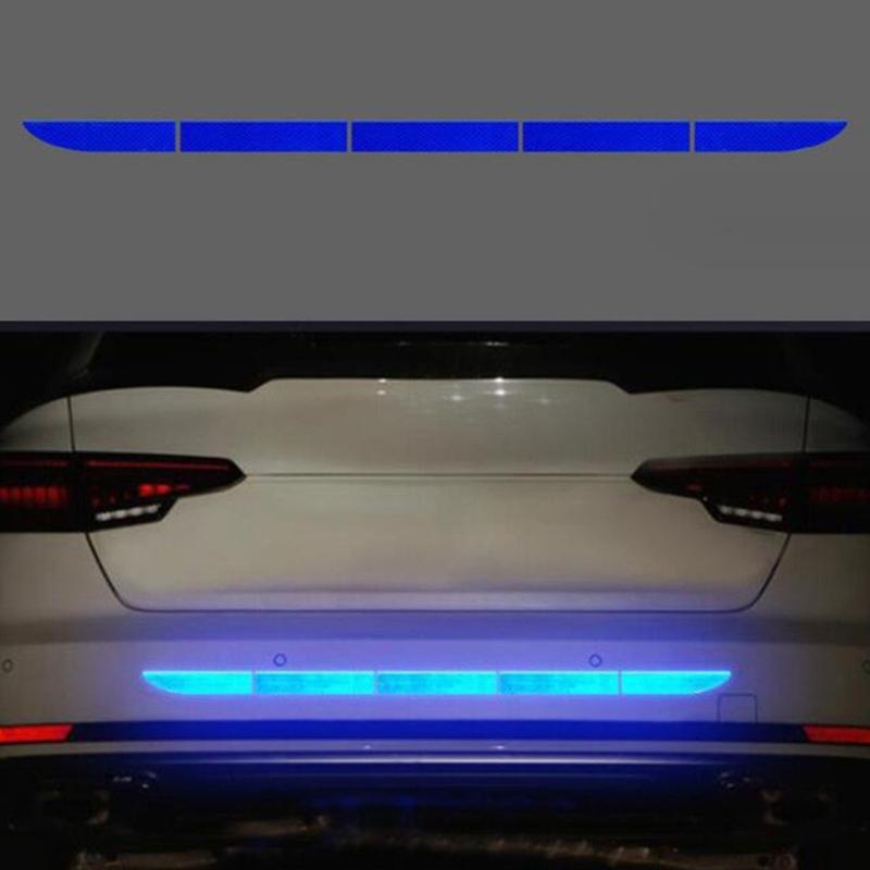 Car Boot Tailgate Trim Sticker Car Stickers Reflection Warning Decal Strips Trunk Adhesive Sticker Easy Installation