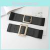 Winter Womens Wide Faux Leather Belt With Alloy Square Buckle And Adjustable Fit For Coats And Dresses