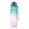 1 Liter Motivations-Wasserflasche mit Strohhalm-Mundstück Mit Zeitmarkierung Auslaufsichere Sport-Wasserflasche Für Fitnessstudio Camping Tour