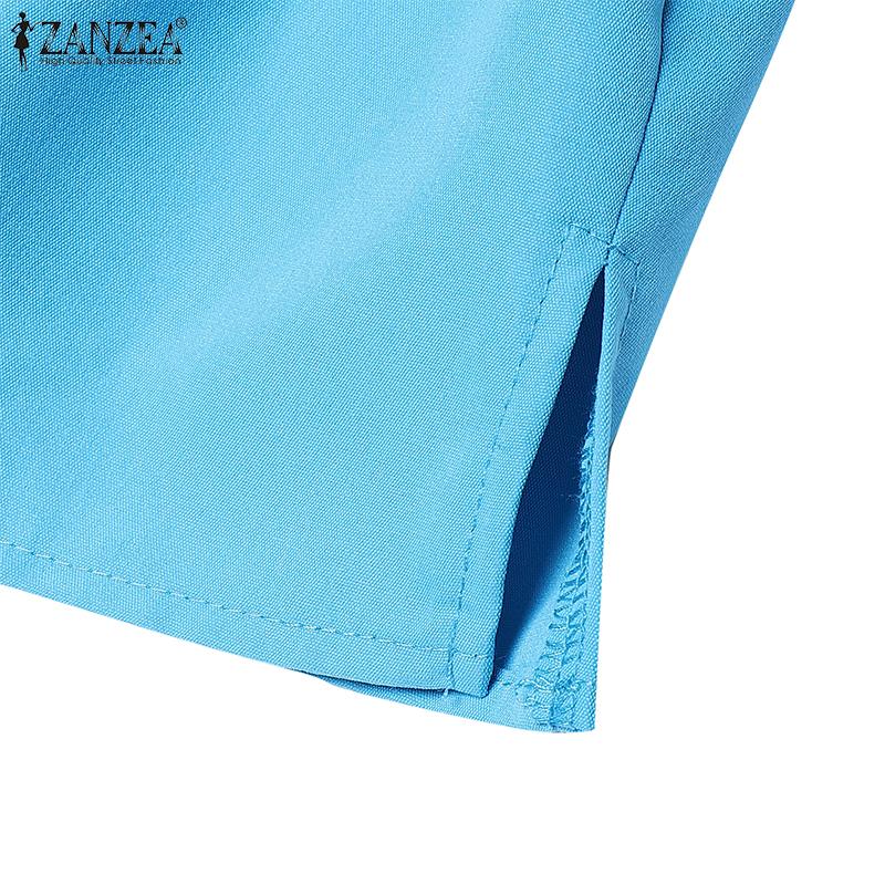 ZANZEA Women Short Sleeve Blouse and Fishtail Skirts Summer Two Piece Suit Sets