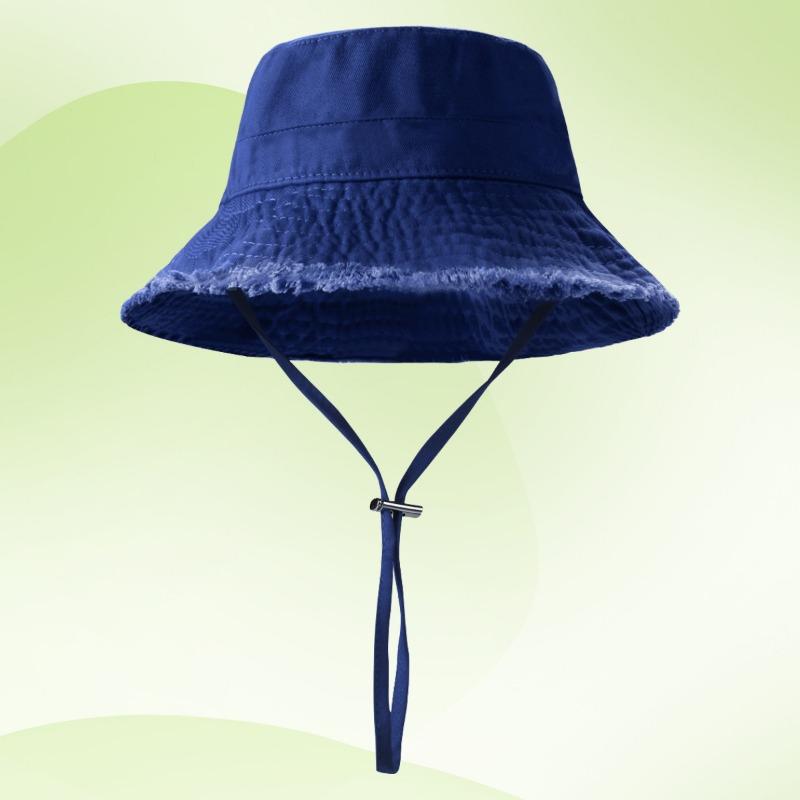 Raw Edge Red Bucket Hat Women's Summer Versatile Thin Big Brim Showing Small Face Outdoor Basin Hat Tide