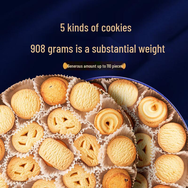 Crown Family Danish Butter Cookies Gift Tin 908g