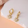 European Style Heart Hollow Ear Hook for Women - Fashionable, Versatile, Simple Peach Heart Earrings